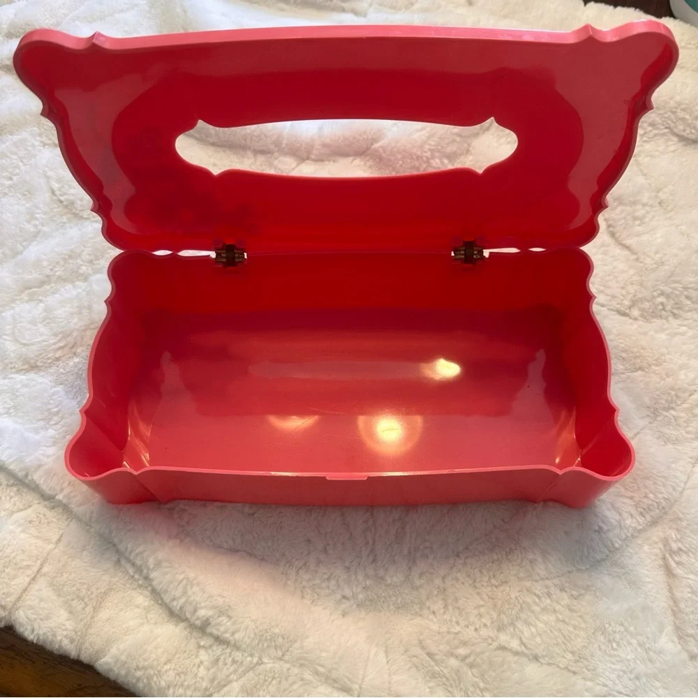 Schwarz Bros. Vintage 1950s Plastic HOT PINK Tissue Box